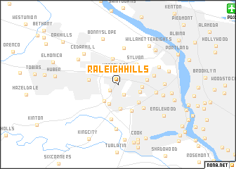 map of Raleigh Hills