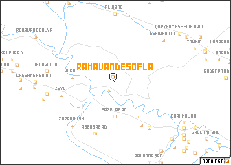 map of Ramāvand-e Soflá