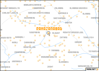 map of Ramaẕānābād