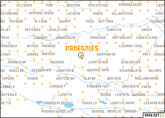 map of Ramegnies