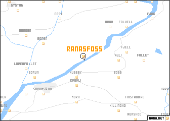 map of Rånåsfoss