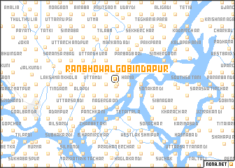 map of Ranbhowāl Gobindapur