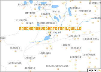map of Rancho Nuevo de Atotonilquillo