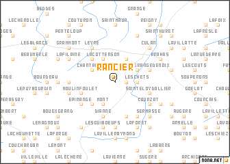 map of Rancier