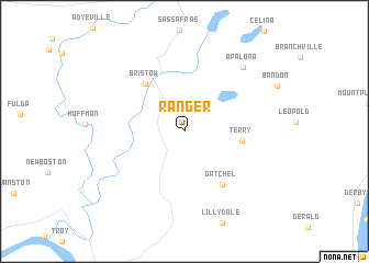 map of Ranger