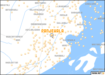 map of Ranjewāla