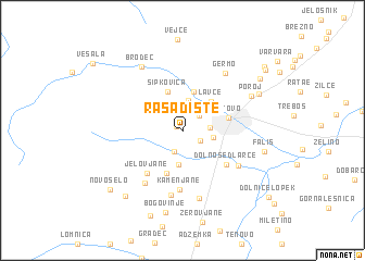 map of Rasadište