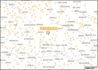 map of Rasadnik