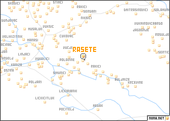 map of Rašete