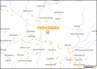 map of Rashīdābād