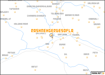 map of Rashneh Gerd-e Soflá