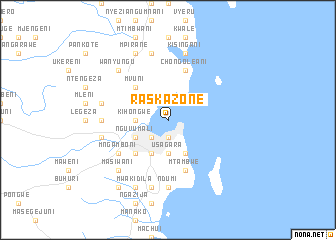 map of Ras Kazone