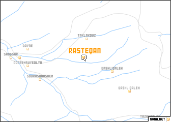 map of Rasteqān