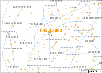 map of Rasūlābād