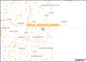 map of Rasūl Bakhsh Jamāli