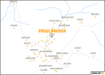 map of Rasūl Bakhsh