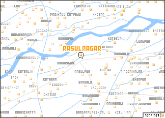 map of Rasūlnagar
