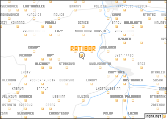 map of Ratiboř