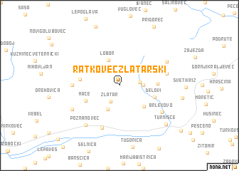 map of Ratkovec Zlatarski