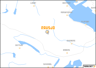 map of Rausjø