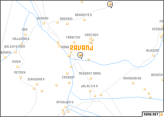 map of Rāvanj