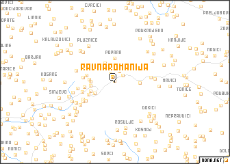 map of Ravna Romanija