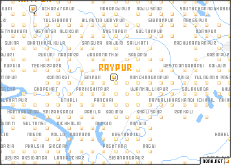map of Rāypur