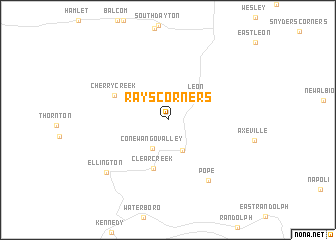 map of Rays Corners
