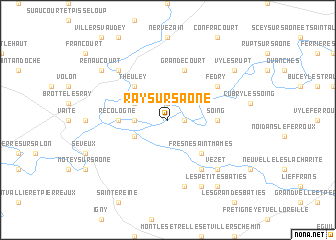 map of Ray-sur-Saône