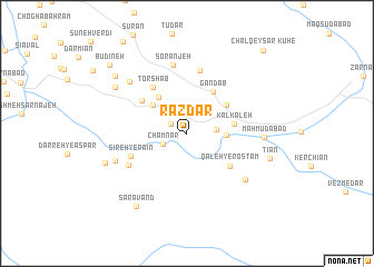 map of Razdar