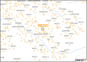 map of Ražići