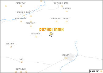 map of Razmalinnik