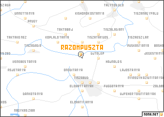 map of Rázompuszta