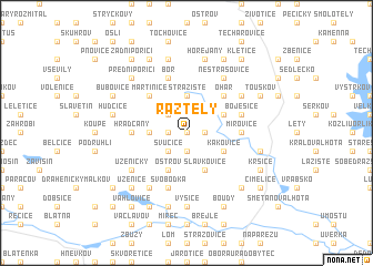 map of Raztely