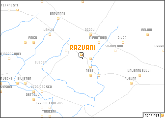 map of Răzvani