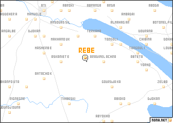 map of Rebé