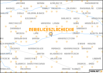 map of Rębielice Szlacheckie