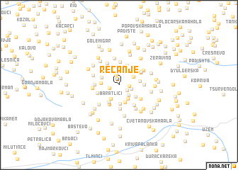 map of Rečanje