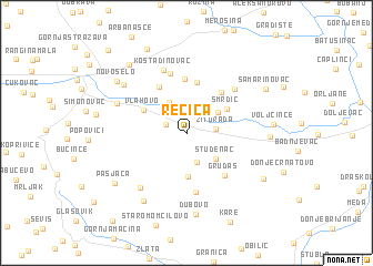 map of Rečica