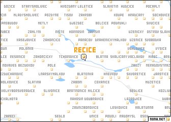 map of Řečice