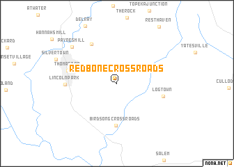 map of Redbone Crossroads