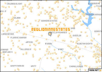 map of Red Lion Inn Estates