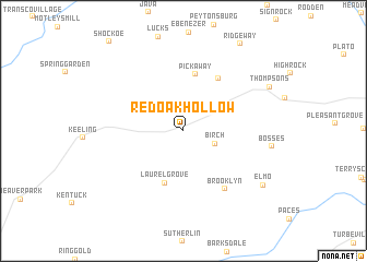 map of Red Oak Hollow