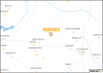 map of Red Rock