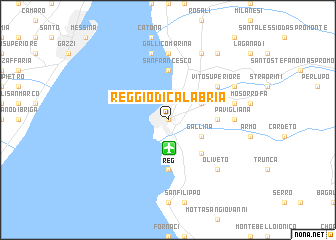 map of Reggio di Calabria
