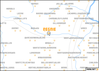 map of Régnié