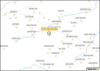 map of Reibiniai