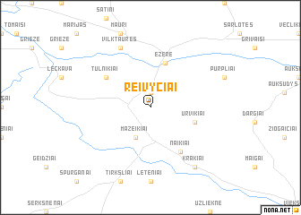 map of Reivyčiai