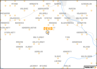 map of Řeka