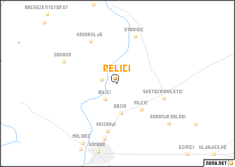 map of Relići